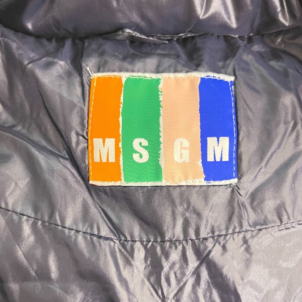 NWOT MSGM Women's Down Puffer Jacket Size L Three-Quarter Sleeve - Picture 10 of 16